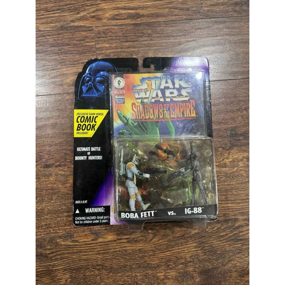 1996 Kenner Star Wars Shadows of the Empire Boba Fett vs IG-88 2-Pack w/Comic